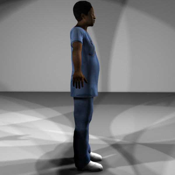 3d male characters model - Medical Personnel Collection Rigged - Men #1 by MasonMotion
